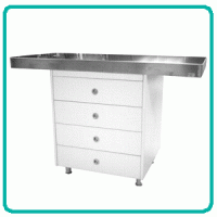 Examination room cabinet with 4 drawers